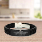 Romantic Soulmate Engraved Black Glidelock Clasp Bracelet - I want to be your Last Everything- Birthday, Christmas Holiday, Valentine Gifts