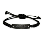 Funny Court Reporter Gifts from Friends for Men Court Reporter Rope Bracelet, Christmas Unique Gifts, Retired Court Reporter Figure It Out Yourself, Black Rope Bracelet