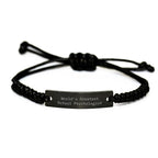 Gifts from Friends and Family for the World's Greatest School Psychologist Rope Bracelet, Inspirational Birthday Unique Gifts for Men and Women - Image 1