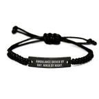 Ambulance Driver by Day Funny Rope Bracelet Gifts for Men Ambulance Driver Friends Christmas Unique