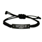 Funny Rescue Worker Gifts for Men from Friends, Rope Bracelet with Ninja Quote, Christmas Unique Gift Box