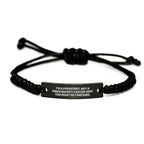 Funny Podiatrist Gifts for Him - Rope Bracelet with Custom Quote 'I'm a Podiatrist. Not a Magician...', Christmas Unique Gifts from Friends
