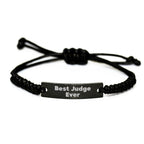 Funny Judge Rope Bracelet Gifts from Friends - Best Judge Ever Inspirational Quote Unique Christmas Memorable Presents for Judge