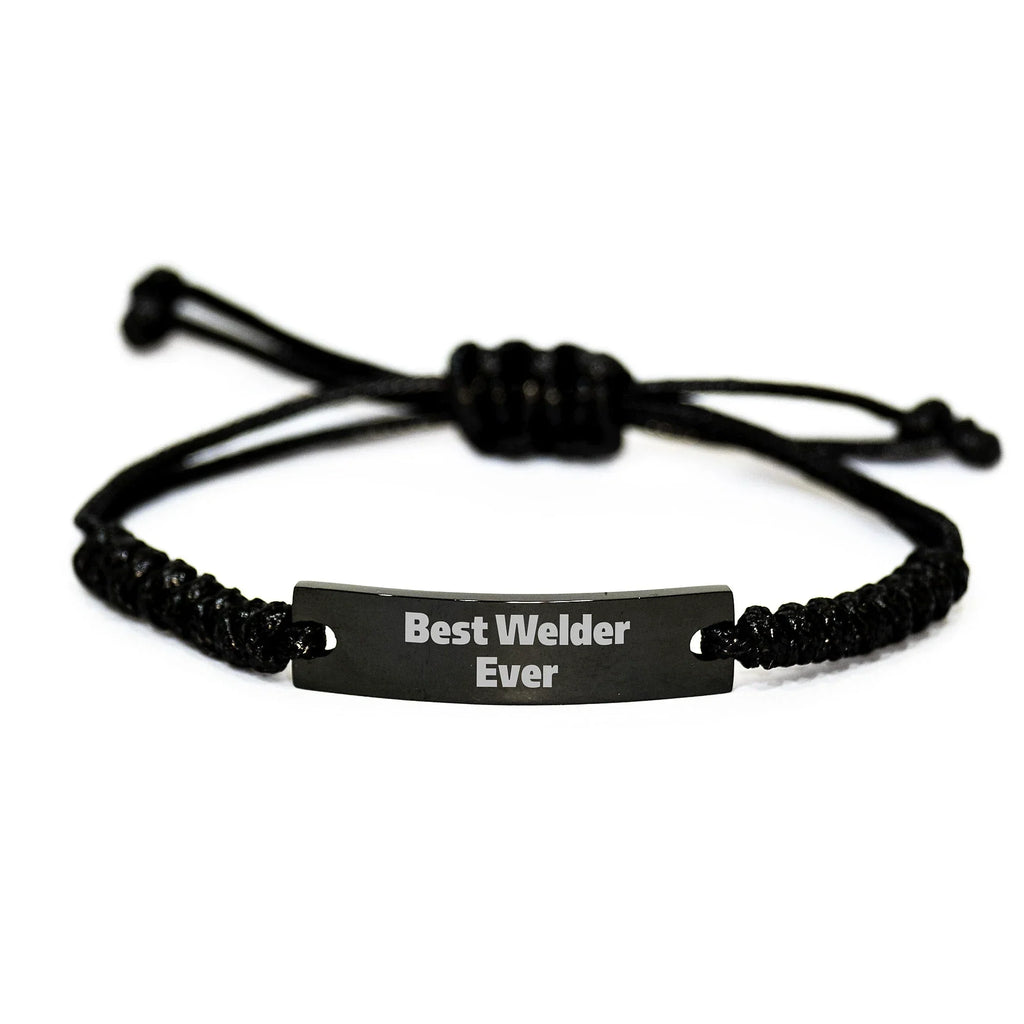 Funny Welder Gifts for Men from Friends, Rope Bracelet with Best Welder Ever Quote, Unique Christmas Unique Gifts for Welder Enthusiast Men