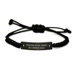 Physician's Proud Rope Bracelet Gifts from Mom, 'Physician By Day, World's Best Mom By Night.' for Graduation