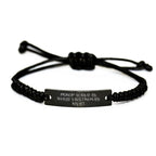 Principal Gifts from Family - 'Principal By Day, World's Best Mom By Night.' Rope Bracelet for Graduation Unique Gifts