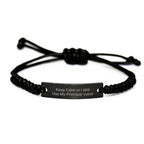 Principal Keepsake Black Adjustable Rope Bracelet for Him Birthday Gift - Image 1