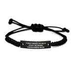 Chihuahua Dog Mom Gifts from Mom to Chihuahua Dog Birthday Unique Rope Bracelets with Quote 'I Just Want To Be A Stay At Home Chihuahua Mom'