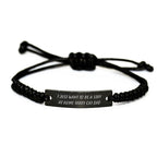 Tabby Cat Dad Gifts - I Just Want To Be A Stay At Home Tabby Cat Dad Rope Bracelet for Birthday, Gifts from Dad to Tabby Cat