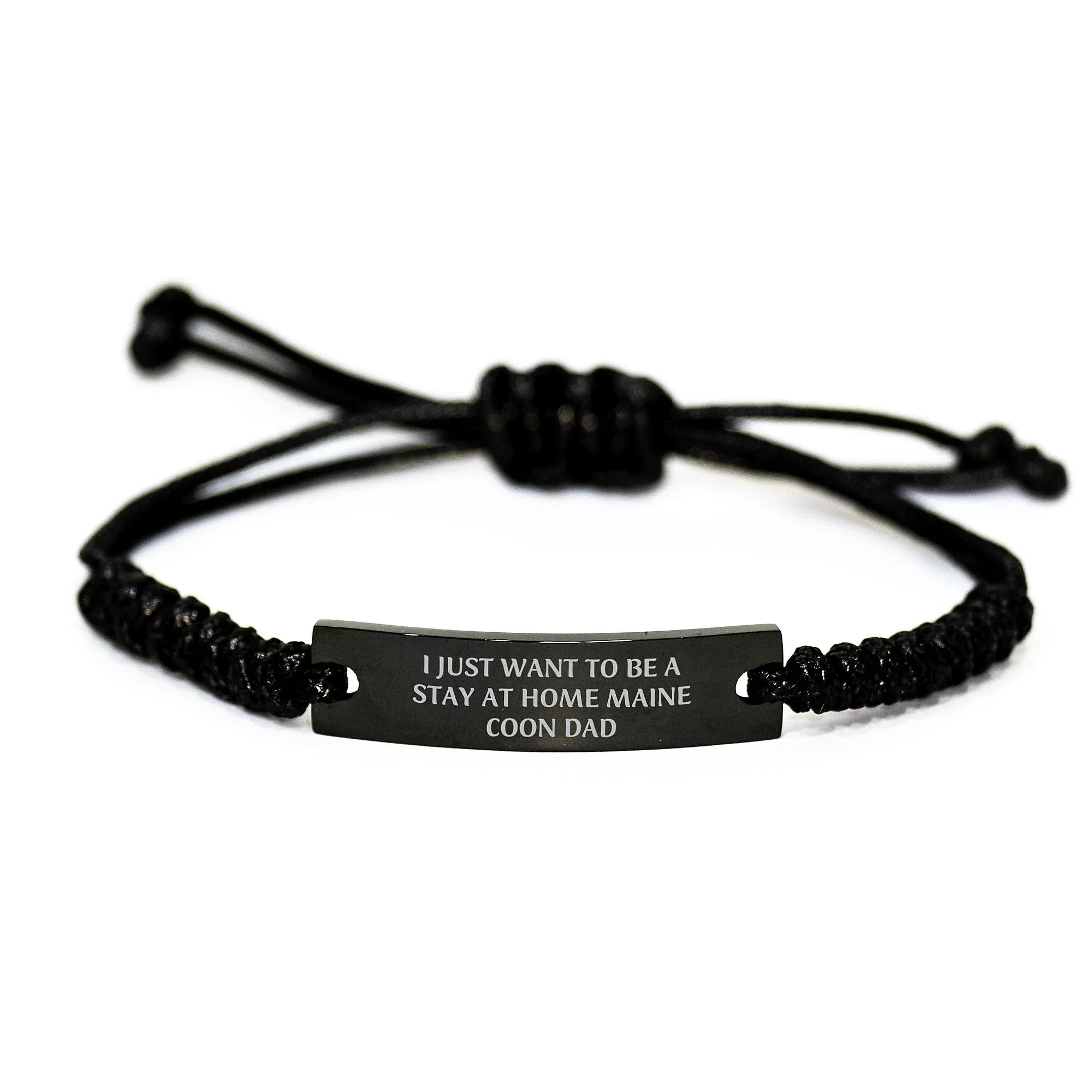 Funny Maine Coon Cat Rope Bracelet Gifts for Dad from Men at Christmas Unique
