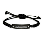 Funny German Shorthaired Pointer Dog Rope Bracelet Gifts from Dad for Men on Christmas - I Just Want To Be A Stay At Home German Shorthaired Pointer Dad