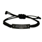 Funny Flight Attendant Gifts for Him, Rope Bracelet with 'Sorry This Guy Is Already Taken By A Smokin' Hot Flight Attendant' Quote, Christmas Unique Gift for Men from Friends or Family