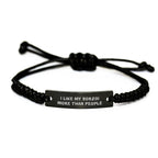 Funny Borzoi Dog Rope Bracelet, Valentine's Unique Gifts for Men, Women, Borzoi Dog Lover, Friends, Family, from Borzoi Dog Enthusiast