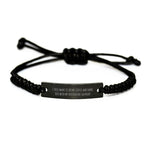 Funny Australian Shepherd Dog Rope Bracelet - 'I Just Want To Drink Coffee And Hang Out
