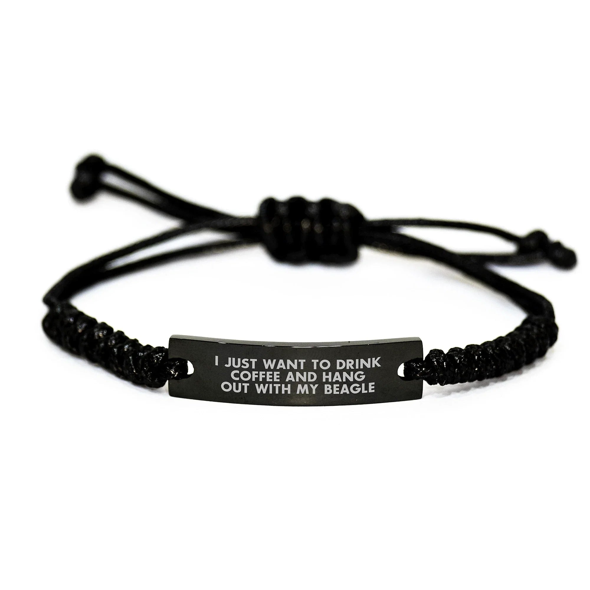 Beagle Dog Lover Rope Bracelet Valentine Gift For Coffee Lovers