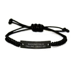 Washington Rope Bracelet Gifts for Friends - Funny Quote 'Washington Is Calling. I Must Go.' Rope Bracelet for Men Women Valentine's Unique Gifts from Family