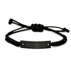 West Virginia Rope Bracelet - 'West Virginia Is Calling. I Must Go.' Funny Quote Black Stainless Steel Interlaced Rope Adjustable Valentine's Unique Gifts for West Virginia Men Women Friends Family