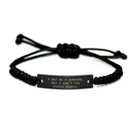 Funny Surgeon Gifts from Friends for Valentine's Unique Rope Bracelet with I May Be A Surgeon But I Can't Fix Stupid People Quote - Image 1