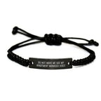 Funny Apartment Manager Gifts from Friends - Do Not Make Me Use My Apartment Manager Voice Valentine's Rope Bracelet for Men Women Gift Ideas