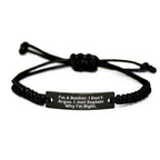 Funny Gift Ideas for Banker Friends, Unique Rope Bracelet with Inspirational Quote, Christmas Unique Gifts from Family to Men or Women