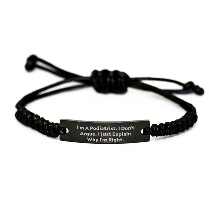 Funny Podiatrist Gifts from Friends, Podiatrist Christmas Unique Gifts Rope Bracelets for Men Women Friends Family Coworkers - Image 1