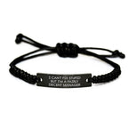 Funny Manager Gifts for Men Rope Bracelet with Quirky I Can't Fix Stupid But I'm A Fairly Decent Manager Quote, Christmas Unique Presents from Friends to Boss