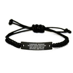 Librarian Christmas Rope Bracelet Gifts from Friends for Librarian - Funny Quote Rope Jewelry