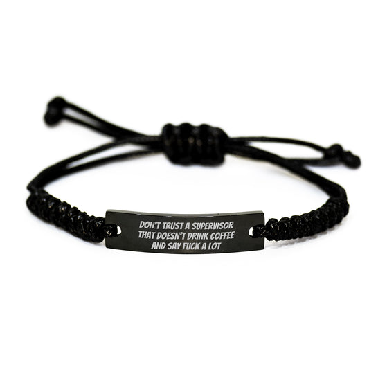 Funny Supervisor Gifts from Men for Supervisor Rope Bracelet Christmas Unique Presents - Image 1