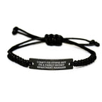 Funny Apartment Manager Gifts for Him - Rope Bracelet with 'I Can't Fix Stupid' Quote, Unique Christmas Unique Gifts from Friends or Family