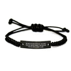 Funny Court Clerk Gifts from Friends for Court Clerk Rope Bracelets Black Stainless Steel Christmas Unique Presents