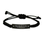 Funny Lawyer Rope Bracelet Gifts for Men from Friends, Unique Christmas Unique for Him, 'Officially The World's Coolest Lawyer' Engraved Rope Accessory