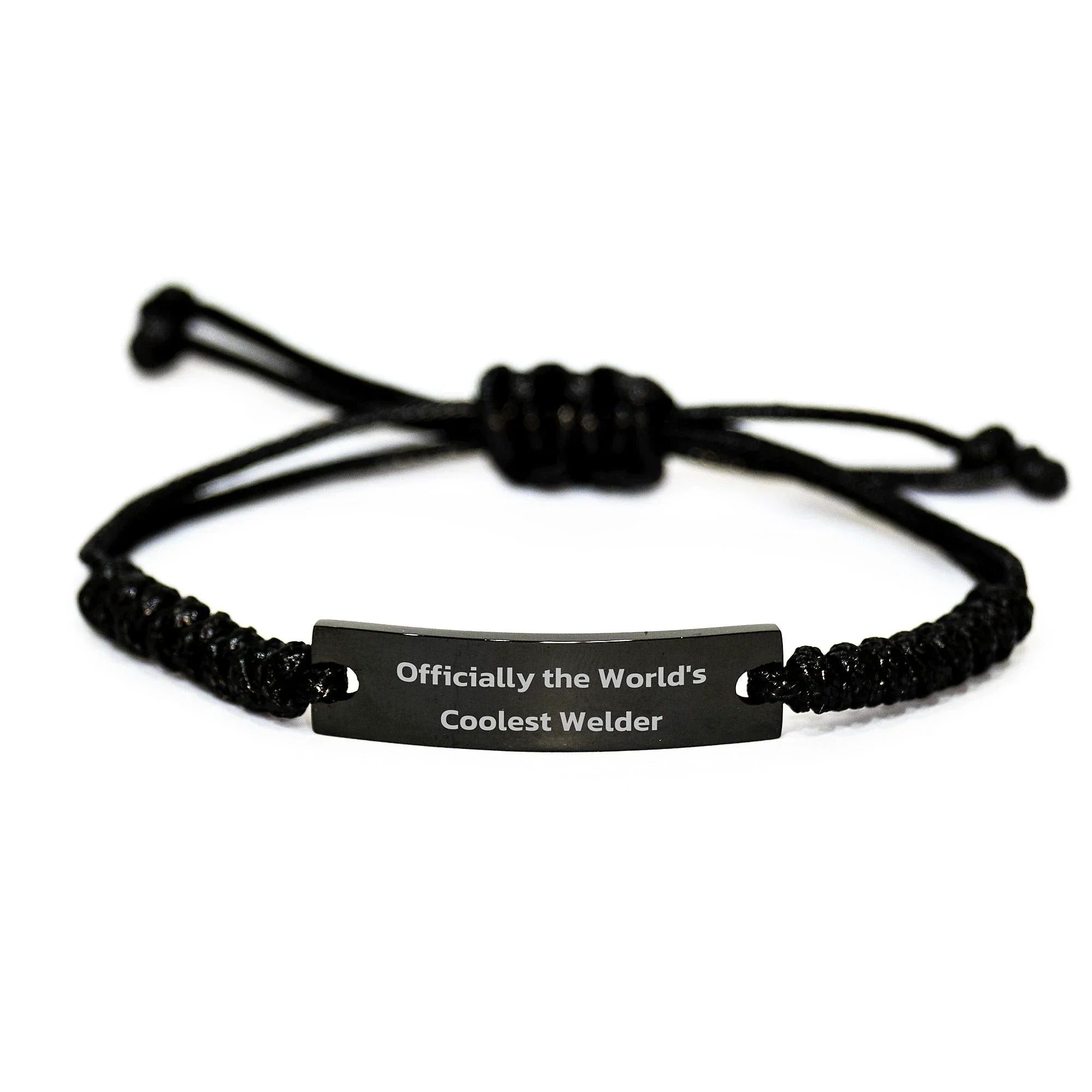 Funny Welder Gifts for Him, Rope Bracelet from Friends, Officially The World's Coolest Welder Men's Christmas Unique Gifts