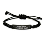 Funny Designer Rope Bracelet Gifts from Best Effin' Designer Ever for Graduation, Men, Women, Friends, Coworkers, Family, Designer Enthusiasts, and Gift Lovers