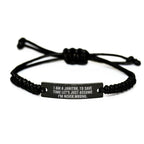 Funny Janitor Gifts for Men, Women, Friends - 'I Am A Janitor. To Save Time' Rope Bracelet, Christmas Unique Presents