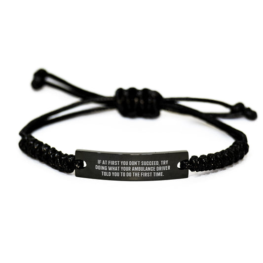 Funny Ambulance Driver Gifts from Men - Unique Rope Bracelet for Ambulance Driver Friends, Coworkers, or Family Members on Christmas - Image 1