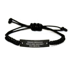 Funny Embroidery Gifts for Men Friends from Family, Engraved Rope Bracelet Christmas Unique Presents, Embroidery Lover Rope Bracelets