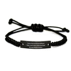 Funny Correctional Officer Gifts - 'I Am A Correctional Officer Dad' Rope Bracelet for Correctional Officer Men Gifts from Family, Unique Graduation Gifts for Correctional Officer Dad