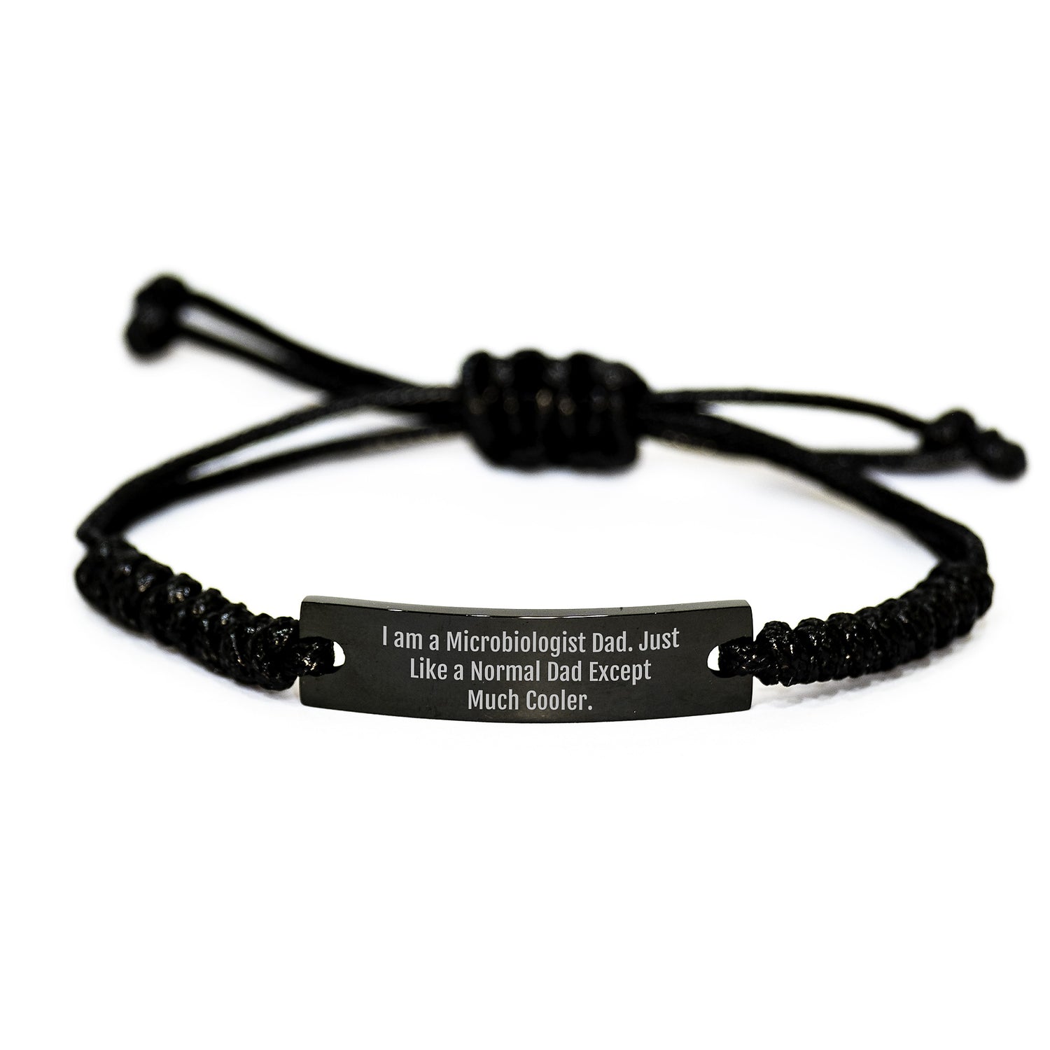 Funny Microbiologist Dad Gifts, Handcrafted Rope Bracelet for Graduation, 'I Am A Microbiologist Dad' Quote, Gifts from Dad to Microbiologist Son or Daughter - Image 1