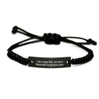 Unique Gifts for Logger Women, Funny Logger Mom Rope Bracelet, Engraved Rope Jewelry for Logger Friends, Christmas Unique Gifts from Family