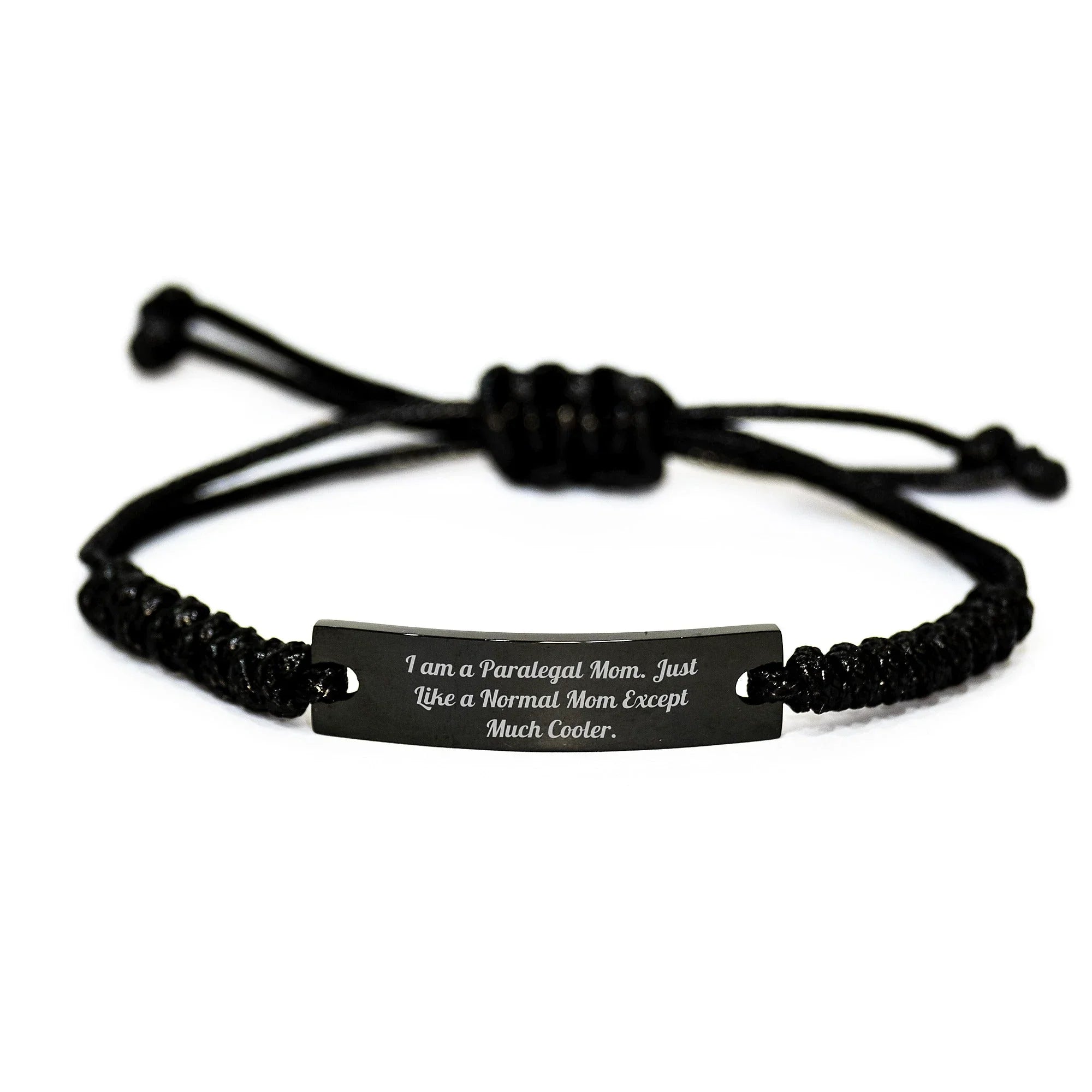Gifts from Paralegal Friends and Family, Paralegal Mom Rope Bracelet - Christmas Unique Gifts for Paralegal Women, Funny Paralegal Jewelry