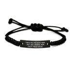 Unique Vice President Rope Bracelet Gifts for Family, Christmas Unique Gifts from Mom, Funny 'I Am A Vice President Mom' Engraved Leather Rope
