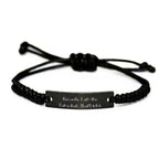 Funny Comedian Rope Bracelet Gifts from Friends for Comedian Men, Comedian Women, Comedian Family, Comedian Coworkers - Because I Am The Comedian That's Why. Black Stainless Steel Rope