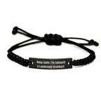 Funny Landscape Architect Rope Braces for Graduation Gifts from Friends, Co-workers, Family, 'Keep Calm, I'm (almost) A Landscape Architect.' Engraved Cord