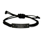 Keep Calm, I'm (almost) A Millwright. - Millwright Gifts, Rope Bracelet for Graduation, Funny Quote Gifts from Family, Friends, Coworkers