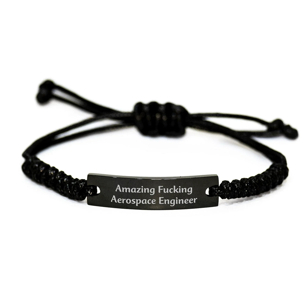 Funny Aerospace Engineer Gifts for Men, Amazing F--king Aerospace Engineer Rope Bracelet, Unique Christmas Memorable Presents for Him