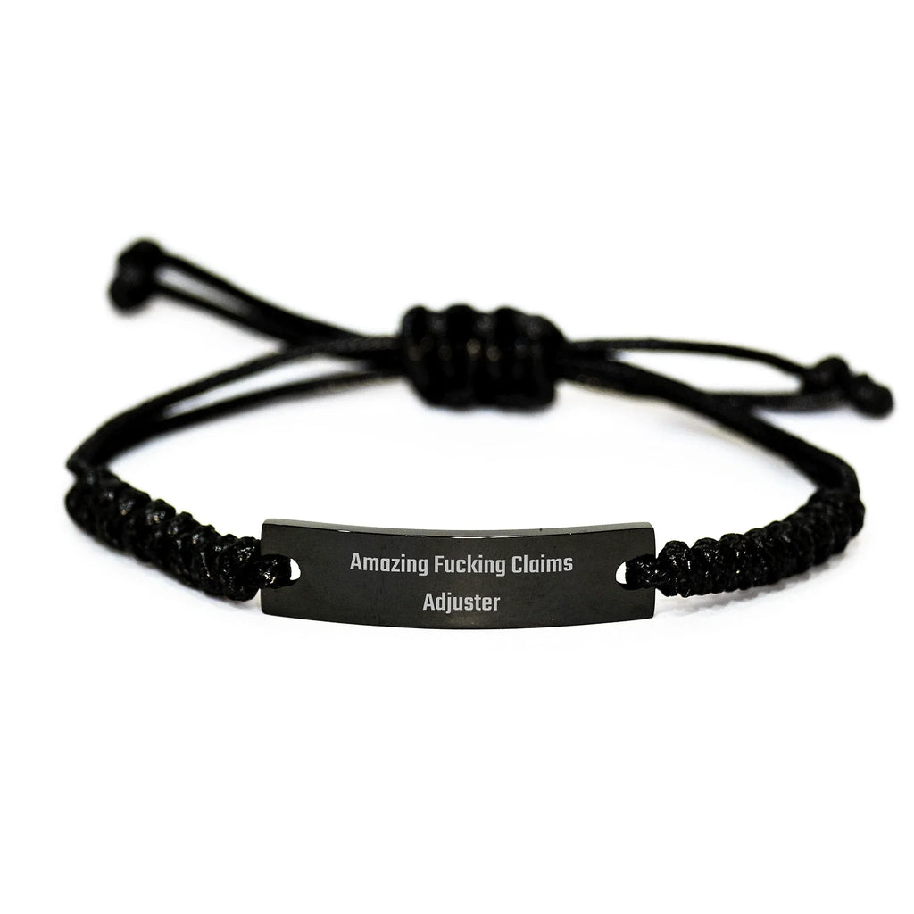 Funny Claims Adjuster Gifts from Men for Christmas Unique Rope Bracelets with Amazing F--king Claims Adjuster Quote, Claims Adjuster Humor, Rope Bracelet for Men, Christmas Rope Gift