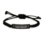 Funny Social Worker Gifts from Friends - I'm That Sexy Social Worker Everybody's Talking About. Rope Bracelet, Birthday Unique Gifts for Social Workers
