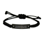 Funny Performer Gifts for Men, Rope Bracelet for Him, Christmas Unique Presents from Friends, Personalized Engraved Hotter Tattooed