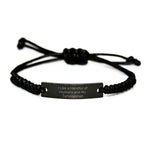 Tortoiseshell Cat Lover Gifts from Friends and Family, Funny Quotes Rope Bracelet for Women and Men, Christmas Unique Gift Ideas