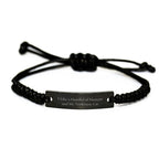 Funny Tonkinese Cat Gifts for Graduation, Rope Bracelet with Quote 'I Like A Handful Of Humans And My', Gifts from Family to Friends